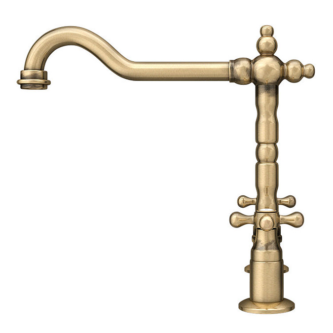 Britannia Classic Bridge Sink Mixer - Antique Bronze  Standard Large Image