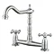 Britannia Classic Bridge Sink Mixer - Brushed Nickel  Profile Large Image