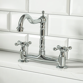 Britannia Classic Bridge Sink Mixer - Chrome Large Image