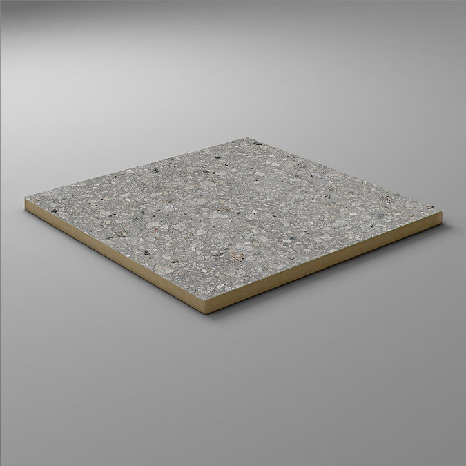 Brito Grey Terrazzo Effect Rectified Large Format Wall and Floor Tiles - 1000 x 1000mm