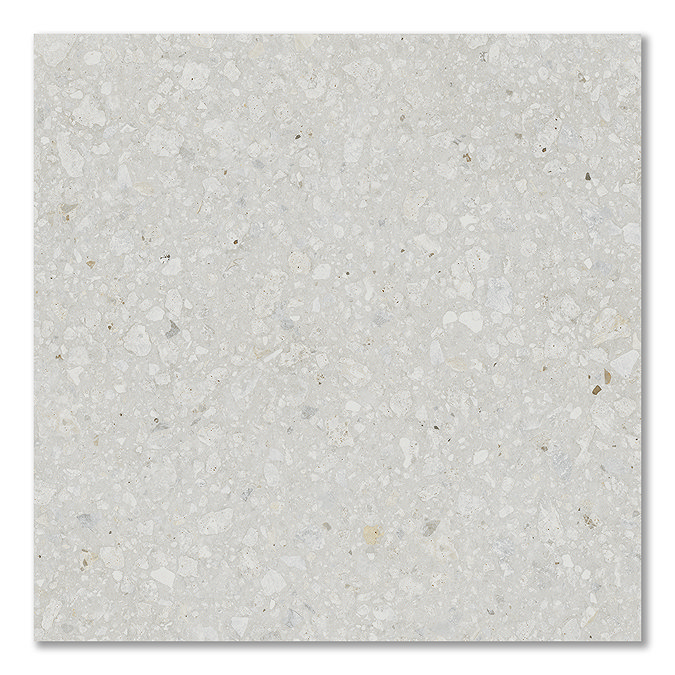 Brito White Terrazzo Effect Large Format Outdoor Floor Tiles - 1000 x 1000mm