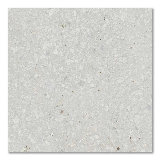 Brito White Terrazzo Effect Large Format Outdoor Floor Tiles - 1000 x 1000mm