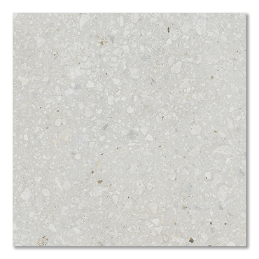 Brito White Terrazzo Effect Large Format Outdoor Floor Tiles - 1000 x 1000mm