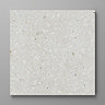 Brito White Terrazzo Effect Rectified Large Format Wall and Floor Tiles - 1000 x 1000mm