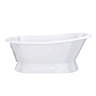 Brittany 1700 x 780mm Single Ended Roll Top Cast Iron Bateau Bath  Feature Large Image