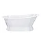 Brittany 1700 x 780mm Single Ended Roll Top Cast Iron Bateau Bath  Feature Large Image