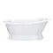 Brittany 1700 x 780mm Single Ended Roll Top Cast Iron Bateau Bath Feature Large Image