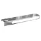 Britton Bathrooms - 55cm stainless steel shelf & towel rail with an offset hole - BR9 Large Image
