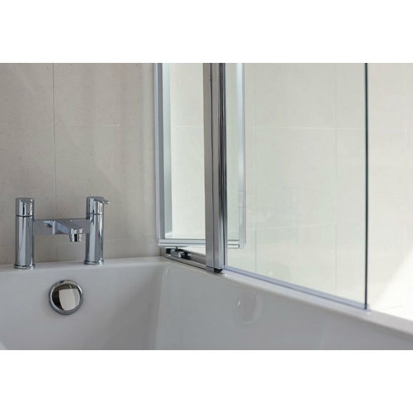 Britton Bathrooms - 850mm Bathscreen with Access Panel - BS3 Profile Large Image