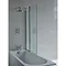 Britton Bathrooms - 850mm Bathscreen with Fixed Panel - BS2 Large Image