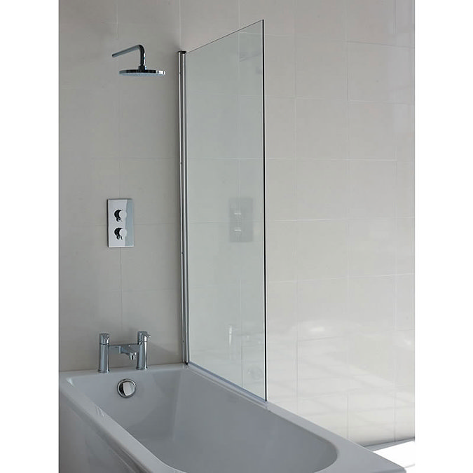 Britton Bathrooms - 850mm Single Panel Bathscreen - BS1 Large Image