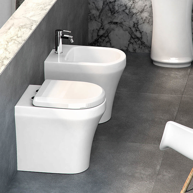 Britton Bathrooms - Fine S40 Back to Wall Bidet - 40.1972 additional Large Image