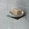 Britton Bathrooms - Ceramic Soap Dish on a Stainless Steel Shelf  Profile Large Image