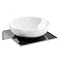Britton Bathrooms - Ceramic Soap Dish on a Stainless Steel Shelf Large Image