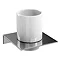 Britton Bathrooms - Ceramic Tumbler on a Stainless Steel Shelf Large Image
