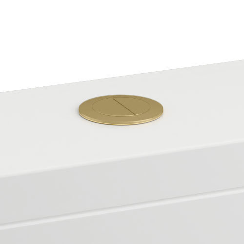 Britton Bathrooms Cistern Flush Button - Brushed Brass Large Image