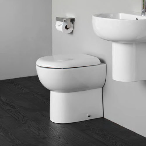 Britton Bathrooms - Compact Back to Wall WC with Soft Close Seat Profile Large Image