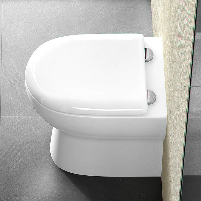 Britton Bathrooms - Compact Back to Wall WC with Soft Close Seat Standard Large Image