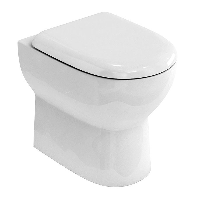 Britton Bathrooms - Compact Back to Wall WC with Soft Close Seat Large Image