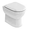 Britton Bathrooms - Compact Back to Wall WC with Soft Close Seat Large Image