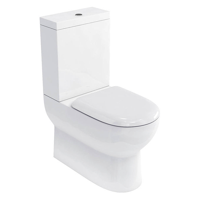 Britton Bathrooms - Compact Close Coupled Toilet & Soft Close Seat Large Image