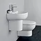 Britton Bathrooms - Compact Wall Hung WC with Soft Close Seat Standard Large Image