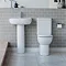 Britton Bathrooms - Compact Washbasin with Round Full Pedestal - 3 Size Options  In Bathroom Large I