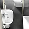 Britton Bathrooms - Compact Washbasin with Round Full Pedestal - 3 Size Options  additional Large Im