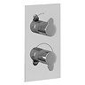 Britton Bathrooms - Concealed Thermostatic Valve with Round Fixed Head & Arm Profile Large Image
