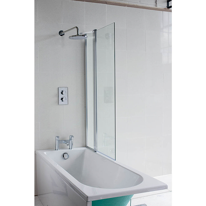 Britton Bathrooms - Concealed Thermostatic Valve with Round Fixed Head & Arm Feature Large Image