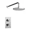 Britton Bathrooms - Concealed Thermostatic Valve with Round Fixed Head & Arm Large Image