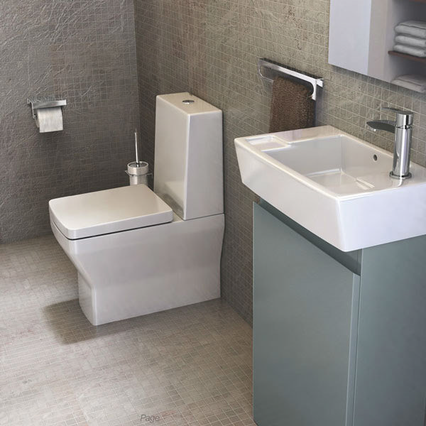 Britton Bathrooms - Cube S20 Close Coupled Toilet & Soft Close Seat Feature Large Image