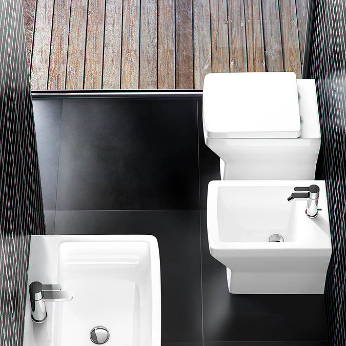 Britton Bathrooms - Cube S20 Back to Wall Bidet - 20.1953 Standard Large Image