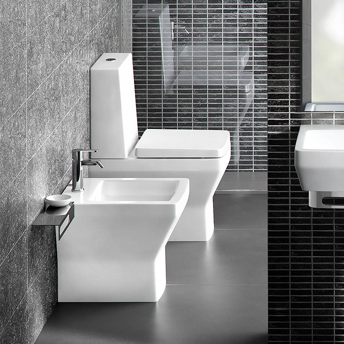 Britton Bathrooms - Cube S20 Back to Wall Bidet - 20.1953 additional Large Image