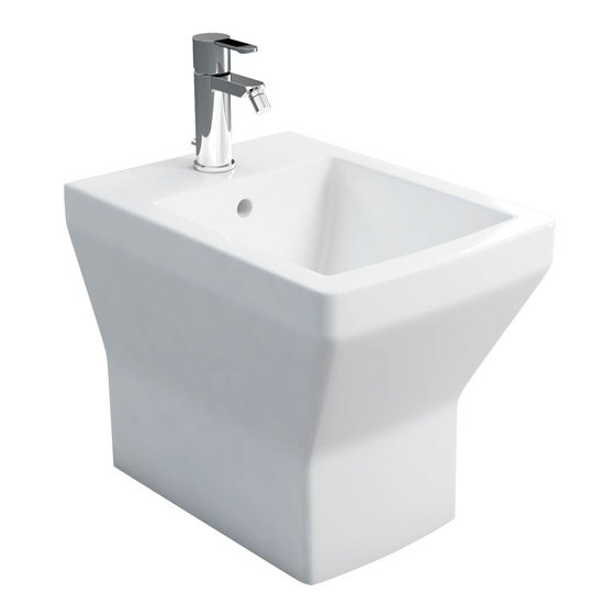 Britton Bathrooms - Cube S20 Back to Wall Bidet - 20.1953 Large Image