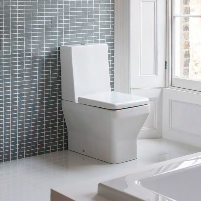 Britton Bathrooms - Cube S20 Close Coupled Toilet with One Piece Cistern & Soft Close Seat Feature L