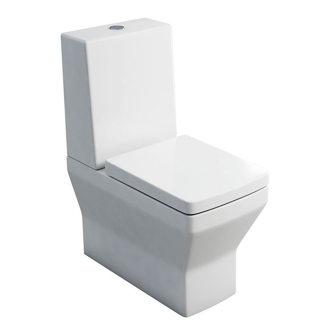 Britton Bathrooms - Cube S20 Close Coupled Toilet with One Piece Cistern & Soft Close Seat Large Ima