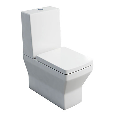 Britton Bathrooms - Cube S20 Close Coupled Toilet with One Piece Cistern & Soft Close Seat Profile L