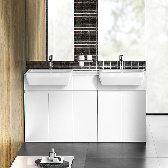 Britton Bathrooms - Cube S20 Semi Recessed basin 55cm - 20.1954  Newest Large Image