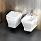 Britton Bathrooms - Cube S20 Wall Hung WC with Soft Close Seat  In Bathroom Large Image