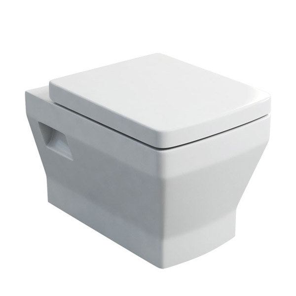 Britton Bathrooms - Cube S20 Wall Hung WC with Soft Close Seat Large Image