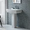 Britton Bathrooms - Cube S20 Washbasin with Square Full Pedestal - 2 Size Options Standard Large Im