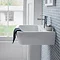 Britton Bathrooms - Cube S20 Washbasin with Square Full Pedestal - 2 Size Options Feature Large Ima