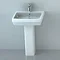 Britton Bathrooms - Cube S20 Washbasin with Square Full Pedestal - 2 Size Options  Profile Large Ima