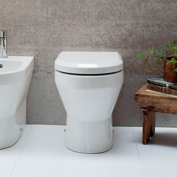 Britton Bathrooms - Curve Back to wall WC with soft close seat In Bathroom Large Image