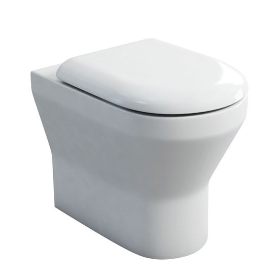Britton Bathrooms - Curve Back to wall WC with soft close seat Large Image