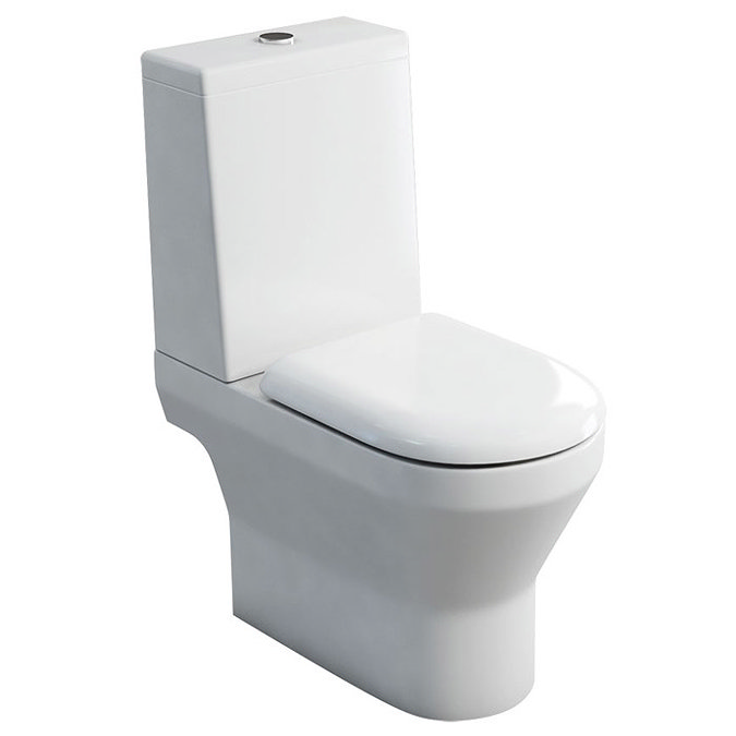 Britton Bathrooms - Curve S30 Close Coupled WC with Cistern & Soft Close Seat (Open Back) Large Imag