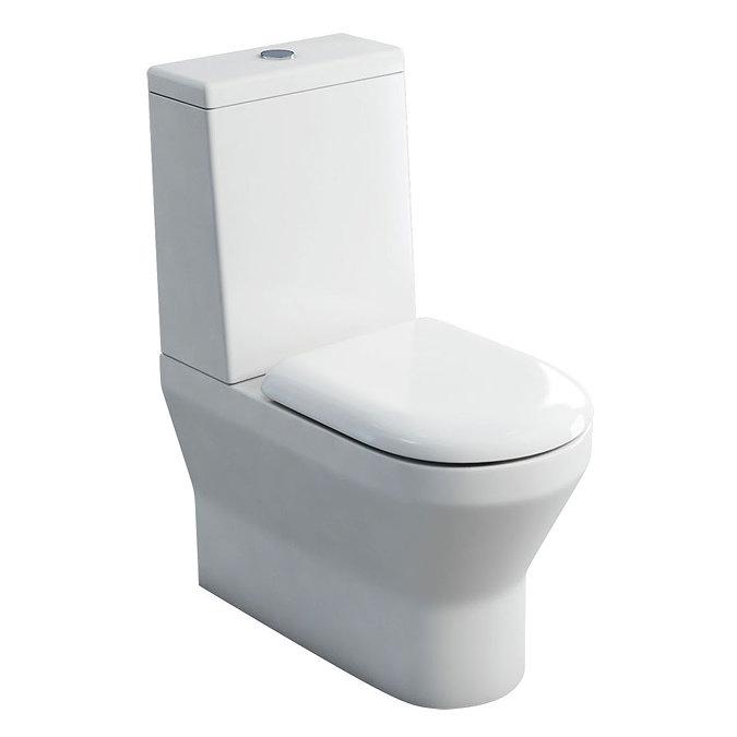 Britton Bathrooms - Curve S30 Close Coupled Toilet with Cistern & Soft Close Seat (Back to Wall) Lar