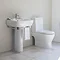 Britton Bathrooms - Curve Washbasin with round full pedestal - 2 Size Options In Bathroom Large Ima