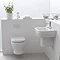 Britton Bathrooms - Curve Washbasin with round semi pedestal - 2 Size Options  In Bathroom Large Ima